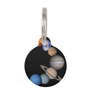Placa Para Mascotas Planetas de la Sistema Solar