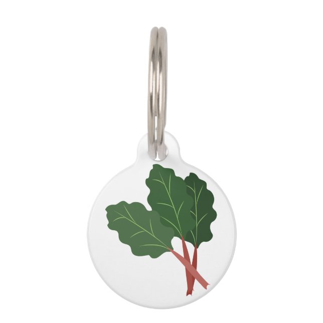 Placa Para Mascotas Planta Rhubarb (Anverso)