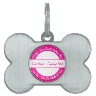 Placa Para Mascotas Plantilla de etiqueta de identificación de mascota