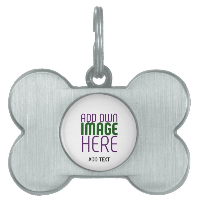 PLACA PARA MASCOTAS PLANTILLA DE TEXTO DE IMAGEN BLANCA SIMPLE EDITABL (Frente)