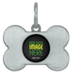 PLACA PARA MASCOTAS PLANTILLA DE TEXTO DE IMAGEN NEGRA SENCILLA EDITAB