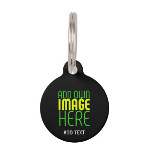 PLACA PARA MASCOTAS PLANTILLA DE TEXTO DE IMAGEN NEGRA SENCILLA EDITAB