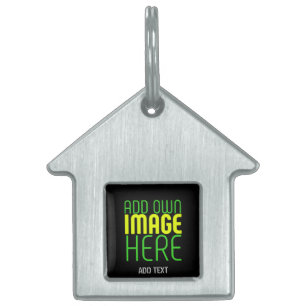 PLACA PARA MASCOTAS PLANTILLA DE TEXTO DE IMAGEN NEGRA SENCILLA EDITAB