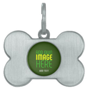 PLACA PARA MASCOTAS PLANTILLA DE TEXTO DE IMAGEN VERDE MODERNA EDITABL