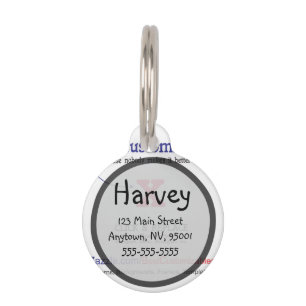 Placa Para Mascotas Plantilla en blanco adaptable del regalo