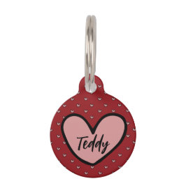 Placa Para Mascotas Plantilla personalizada Corazón Dulce Estilista Ma
