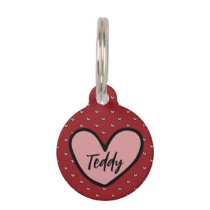 Placa Para Mascotas Plantilla personalizada Corazón Dulce Estilista Ma