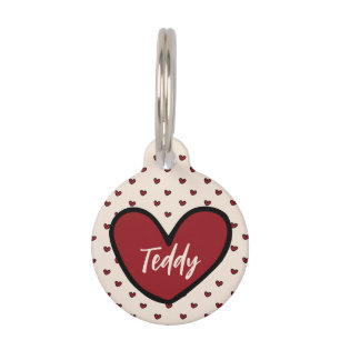 Placa Para Mascotas Plantilla personalizada Corazón Dulce Estilista Ma