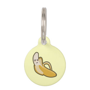 Placa Para Mascotas Plátano de Kawaii