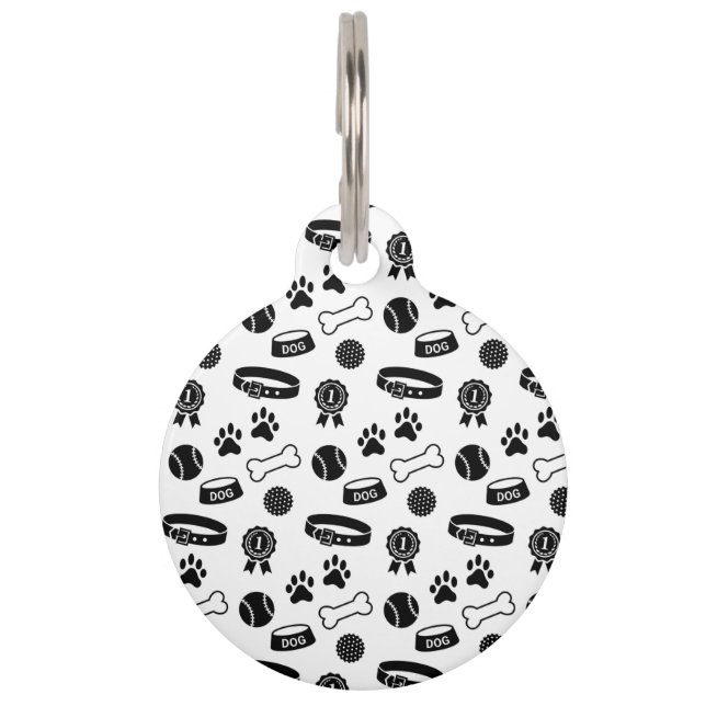 Placa Para Mascotas Plato para perros, Premios, Bolas y patas (Anverso)