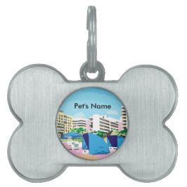 PLACA PARA MASCOTAS PLAYA DEL SUR, MIAMI, FLORIDA