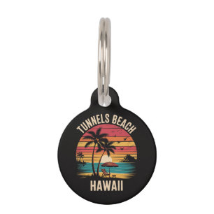 Placa Para Mascotas Playas Tunnels Hawaii Vacaciones Familiares Verano