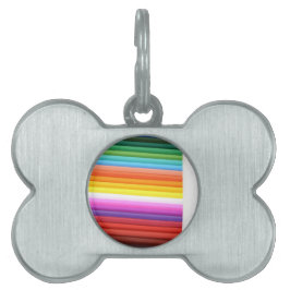 Placa Para Mascotas Pliegues de tela multicolor abstracto