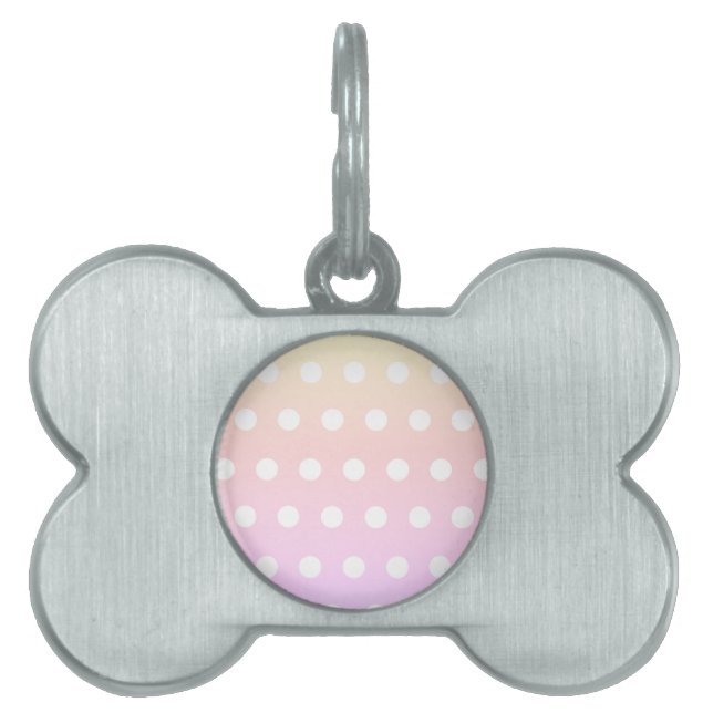 Placa Para Mascotas Poka Dots (Frente)