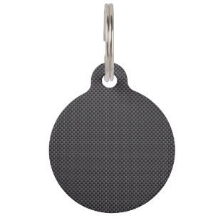Placa Para Mascotas Polímero negro y gris de la fibra de carbono