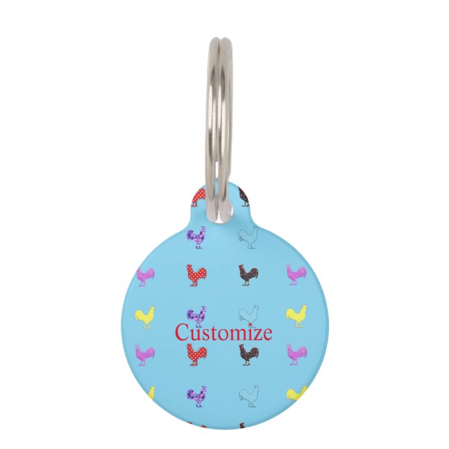 Placa Para Mascotas Pollo Hens Thunder_Cove  (Anverso)