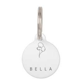 Placa Para Mascotas Poodle | Heritage Round Pet ID Tag
