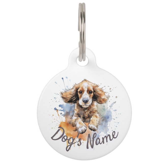 Placa Para Mascotas Popo de Cocker Spanike (Anverso)