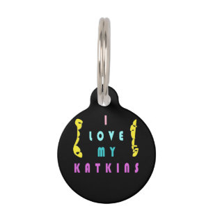 Placa Para Mascotas Por el gato con amor
