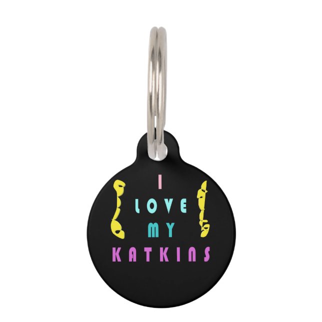 Placa Para Mascotas Por el gato con amor (Anverso)