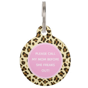 Placa Para Mascotas Por favor llame a mi mi mamá - linda