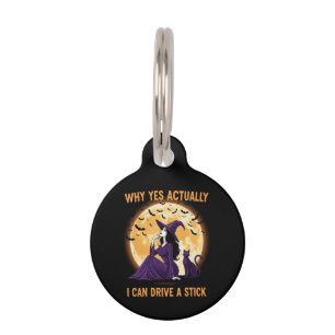 Placa Para Mascotas Por Qué Sí, De Hecho, Puedo Conducir Una Bruja Div