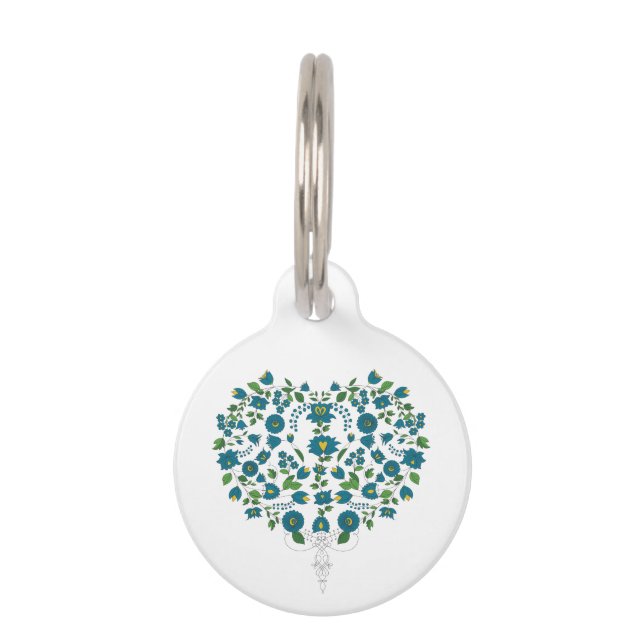 Placa Para Mascotas Por siempre, corazón. (Anverso)