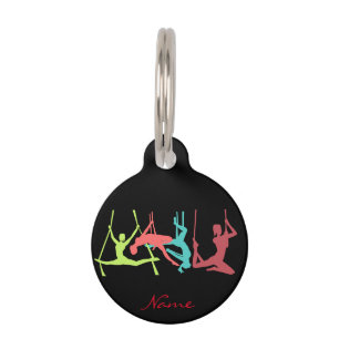 Placa Para Mascotas Poses de fitness aérea Thunder_Cove
