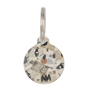Placa Para Mascotas Postales modernas de Halloween
