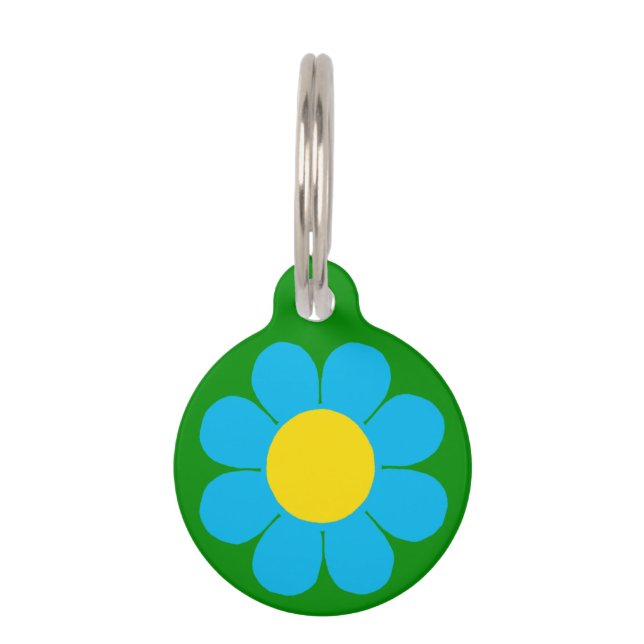 Placa Para Mascotas Potencia de flor (Anverso)