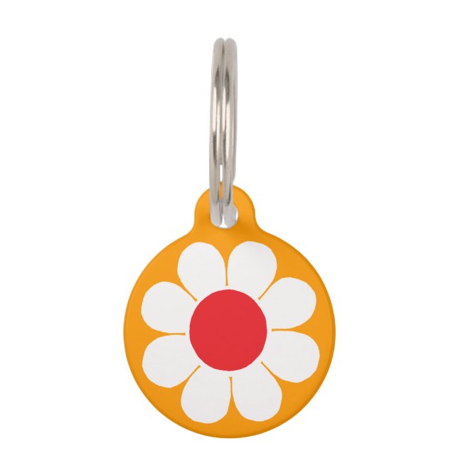 Placa Para Mascotas Potencia de flor de personalizable (Anverso)