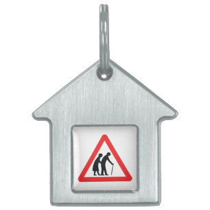Placa Para Mascotas PRECAUCIÓN Personas Mayores - Señal de Tráfico del