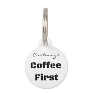 Placa Para Mascotas Primer café Thunder_Cove