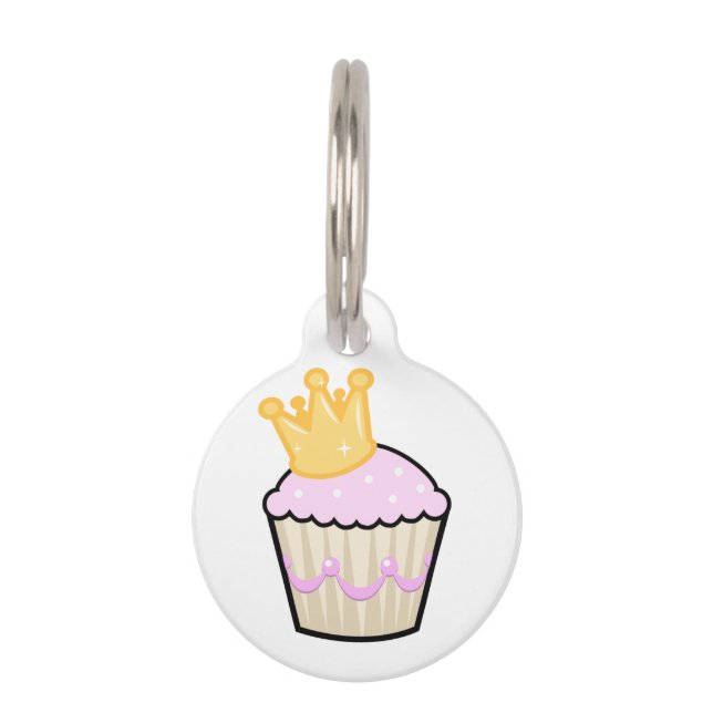 Placa Para Mascotas Princesa Cupcake (Anverso)