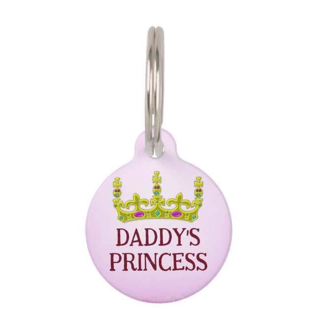 Placa Para Mascotas Princesa de papá (Anverso)