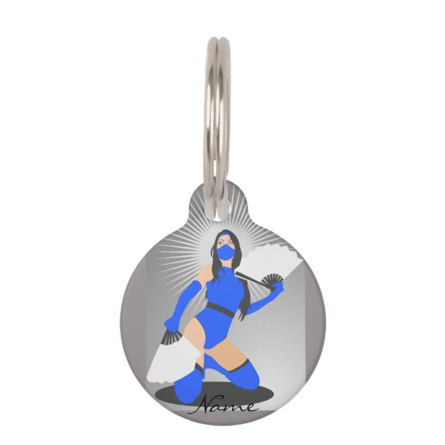 Placa Para Mascotas Princesa guerrera enmascarada Thunder_Cove (Anverso)