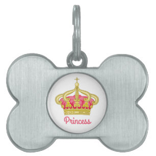 Placa Para Mascotas Princesa Personalizar