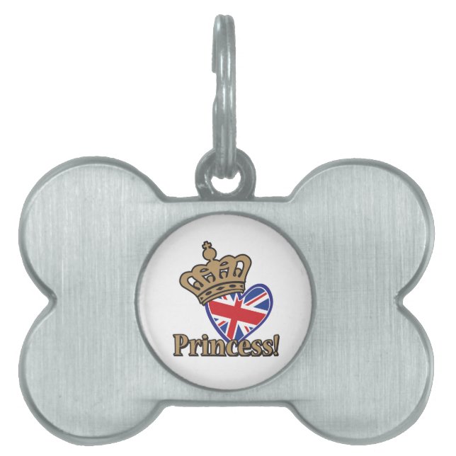 Placa Para Mascotas Princesa Real (Frente)