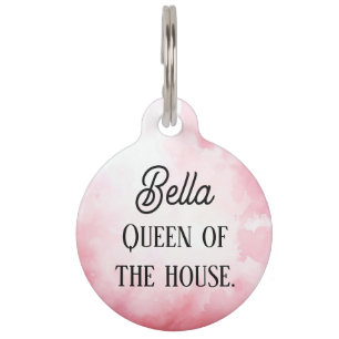 Placa Para Mascotas Princesa Reina Gato Perro