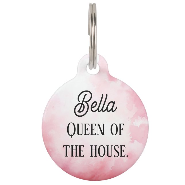 Placa Para Mascotas Princesa Reina Gato Perro (Anverso)