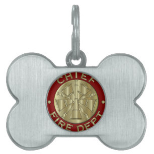 Placa Para Mascotas Principal símbolo de cobre amarillo del cuerpo de