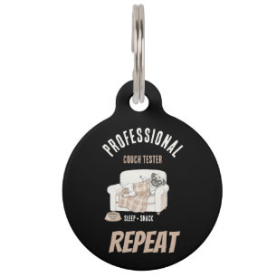 Placa Para Mascotas Probador Profesional de Sofás – Colección Cozy Paw