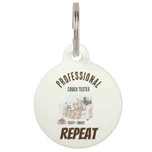 Placa Para Mascotas Probador Profesional de Sofás – Colección Cozy Paw