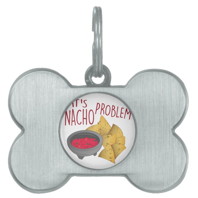 Placa Para Mascotas Problema de Nacho (Frente)