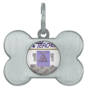 Placa Para Mascotas Profesor, me enseñas a esperar lo mejor del arte