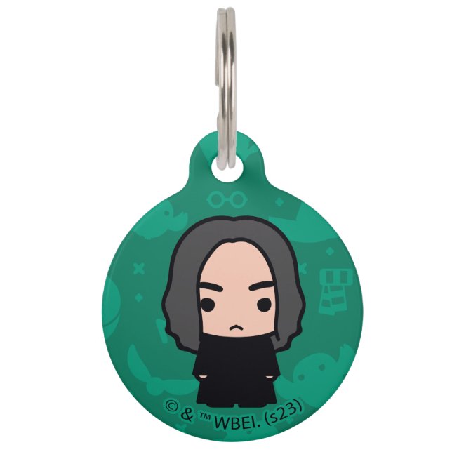 Placa Para Mascotas Profesor Snape Cartoon Character Art (Anverso)