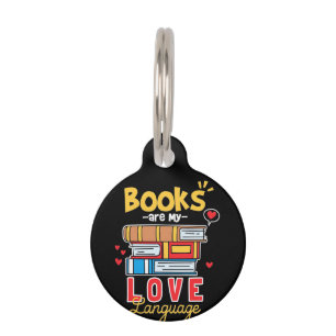 Placa Para Mascotas Profesora de Regalos Los libros son mi lenguaje