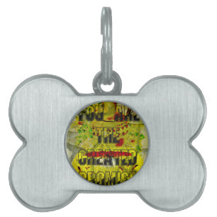 Placa Para Mascotas Promesa dorada: El guión dorado del destino