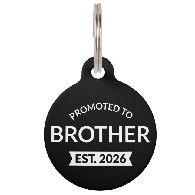Placa Para Mascotas Promovido Al Hermano Este. II 2026 (Anverso)