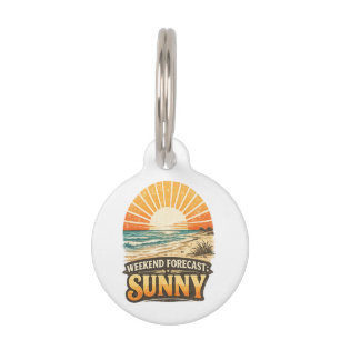 Placa Para Mascotas Pronóstico de fin de semana Soleado